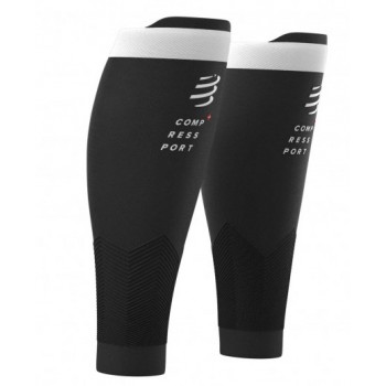 COMPRESSPORT R2 V2 BLACK/WHITE FOR MEN'S AND WOMEN'S