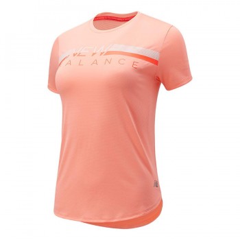 NEW BALANCE ACCELERATE PRINTED SHORT SLEEVE SHIRT FOR WOMEN'S