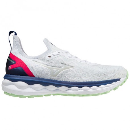 Oefening compact verkoudheid CHAUSSURES MIZUNO WAVE SKY NEO 2 WHITE/BLUE DEPTH POUR FEMMES Soldes -  Running Planet Geneve