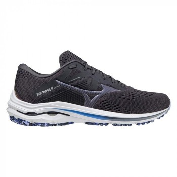 CHAUSSURES MIZUNO WAVE INSPIRE 17 BLACKENED PEARL/VIOLET BLUE POUR HOMMES