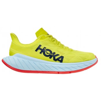 CHAUSSURES HOKA ONE ONE CARBON X 2 EVENING PRIMROSE/FIESTA POUR HOMMES