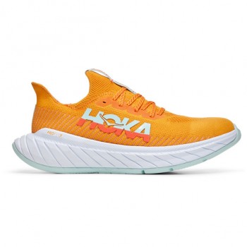 CHAUSSURES HOKA ONE ONE CARBON X 3 RADIANT YELLOW/CAMELLIA POUR HOMMES