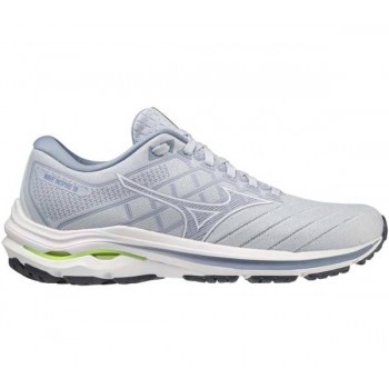 CHAUSSURES MIZUNO WAVE INSPIRE 18 HEATHER/WHITE/NEO LIME POUR FEMMES