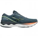 CHAUSSURES MIZUNO WAVE SKYRISE 3 SMOKE BLUE/LIME/NEON FLAME POUR HOMMES