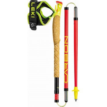 BÂTONS LEKI ULTRATRAIL FX ONE BRIGHT RED/BLACK/NEON YELLOW