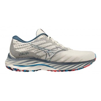 CHAUSSURES MIZUNO WAVE RIDER 26 WHITE SILVER/IBIZA BLUE POUR FEMMES