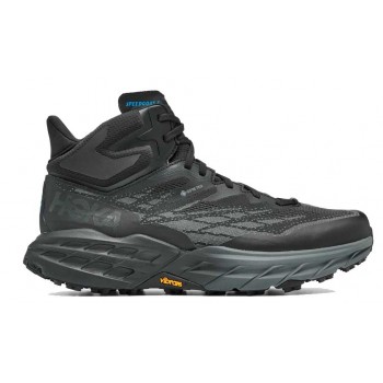 HOKA ONE ONE SPEEDGOAT MID 5 GTX BLACK/BLACK FOR MEN'S