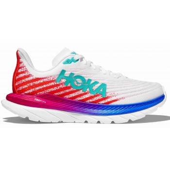 HOKA ONE ONE MACH 5 WHITE/FLAME FOR MEN'S