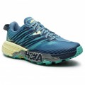 HOKA ONE ONE SPEEDGOAT 4 PROVINCIAL BLUE/LUMINARY GREEN FOR WOMEN'S