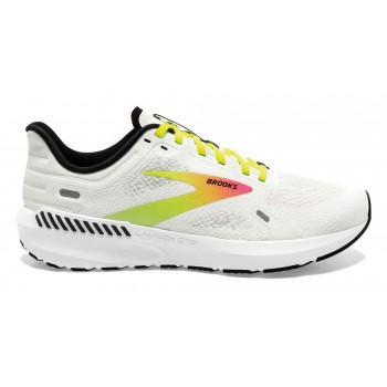 BROOKS LAUNCH GTS 9 WHITE/PINK/NIGHTLIFE FOR MEN'S