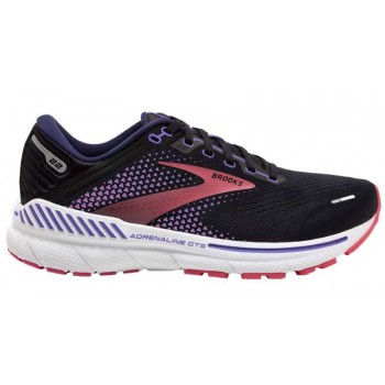 BROOKS ADRENALINE GTS 22 BLACK/PURPLE/CORAL FOR WOMEN'S