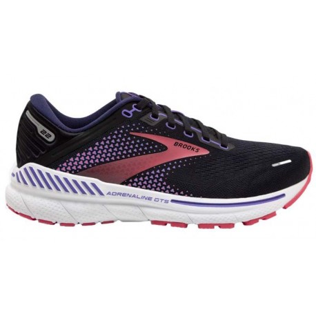 BROOKS ADRENALINE GTS 22 BLACK/PURPLE/CORAL FOR WOMEN'S