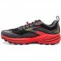 BROOKS CASCADIA 16 BLACK/FIERY RED/BLAZING YELLOW FOR MEN'S