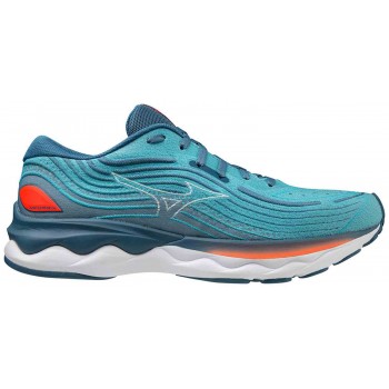 CHAUSSURES MIZUNO WAVE SKYRISE 4 BLUE ASHES/NIMBUS CLOUD/SOLEIL POUR HOMMES