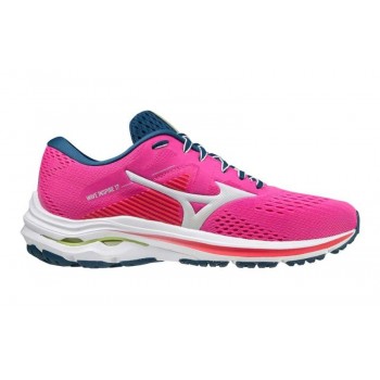 CHAUSSURES MIZUNO WAVE INSPIRE 17 PINK/NCLOUD SLIME POUR FEMMES