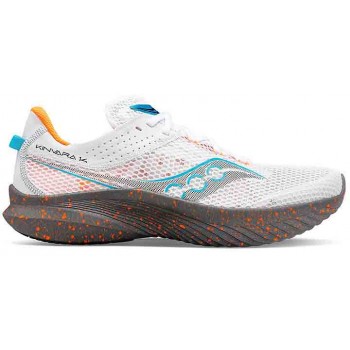 CHAUSSURES SAUCONY KINVARA 14 WHITE/GRAVEL POUR HOMMES