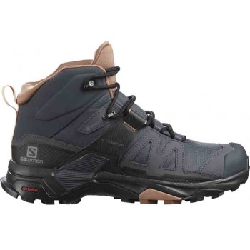 SALOMON X ULTRA 4 MID GTX EBONY/MOCHA MOUSSE/ALMOND CREAM FOR WOMEN'S