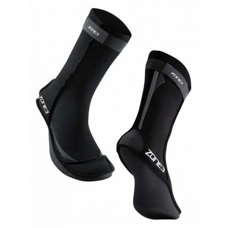 ZONE3 NEOPRENE SWIM SOCKS BLACK/SILVER UNISEX