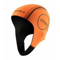 ZONE3 NEOPRENE SWIM CAP BLACK/ORANGE UNISEX