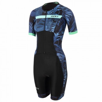 ZONE3 ACTIVATE PLUS TRISUIT SS TROPICAL PALM FOR WOMEN'S