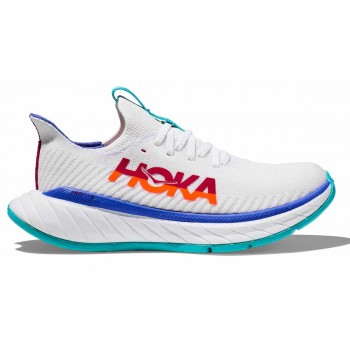CHAUSSURES HOKA ONE ONE CARBON X 3 WHITE/FLAME POUR HOMMES