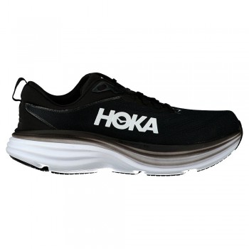 HOKA ONE ONE BONDI 8 WIDE BLACK/WHITE FOR MEN'S