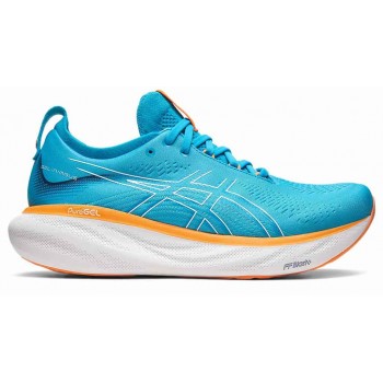 ASICS GEL NIMBUS 25 ISLAND BLUE/SUN PEACH FOR MEN'S