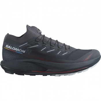 CHAUSSURES SALOMON PULSAR TRAIL PRO 2 CARBON/FIERY RED/ARCTIC ICE POUR HOMMES