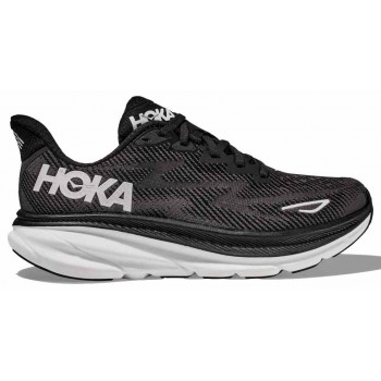 CHAUSSURES HOKA ONE ONE CLIFTON 9 VERSION LARGE BLACK/WHITE POUR HOMMES