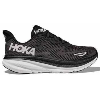 HOKA ONE ONE CLIFTON 9 WIDE BLACK/WHITE FOR MEN'S