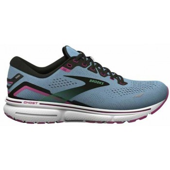 BROOKS GHOST 15 BLUE BELL/BLACK/PINK FOR WOMEN'S