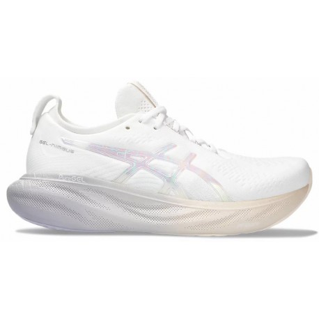 CHAUSSURES ASICS GEL NIMBUS 25 WHITE/ROSE DUST POUR FEMMES