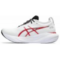 CHAUSSURES ASICS GEL NIMBUS 25 WHITE/CLASSIC RED POUR HOMMES