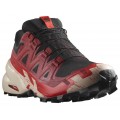 SALOMON SPEEDCROSS 6 GTX BLACK/RED DALHIA/POPPY RED FOR MEN'S