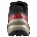 SALOMON SPEEDCROSS 6 GTX BLACK/RED DALHIA/POPPY RED FOR MEN'S