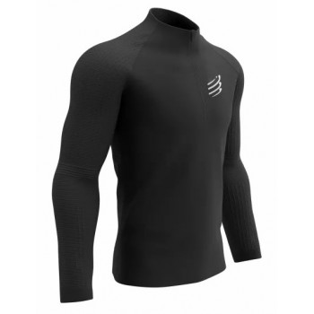 T-SHIRT MANCHES LONGUES COMPRESSPORT HURRICANE SEAMLESS HALF ZIP UNISEXE