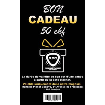 BON CADEAU 50 CHF MAGASIN RUNNING PLANET GENEVE