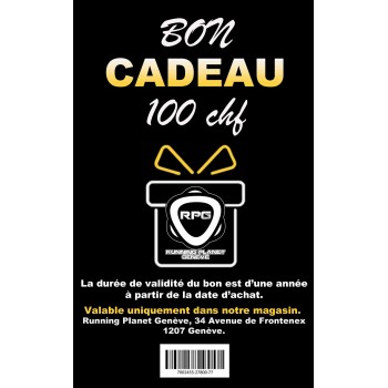 BON CADEAU 100 CHF MAGASIN RUNNING PLANET GENEVE