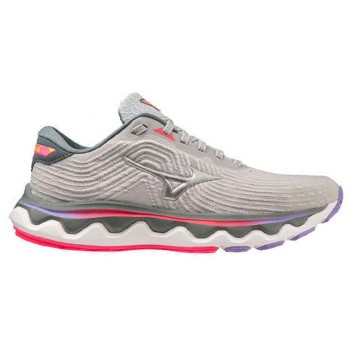 MIZUNO WAVE HORIZON 6 PEARLBLU/SLVR/HI-VISPINK FOR WOMEN'S