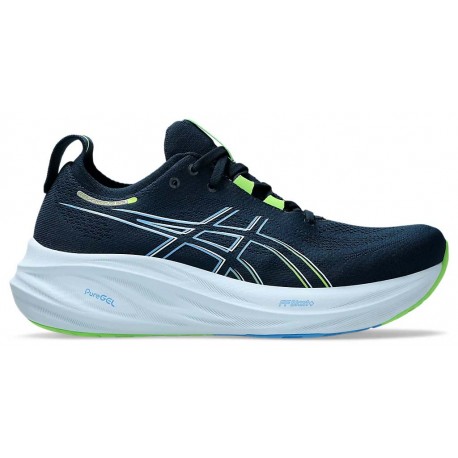 CHAUSSURES ASICS GEL NIMBUS 26 FRENCH BLUE/ELECTRIC LIME POUR HOMMES