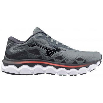 CHAUSSURES MIZUNO WAVE HORIZON 7 LEAD/NICKEL/CAYENNE POUR HOMMES