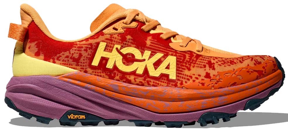 ☆HOKA☆ Women's Speedgoat 6 Wide Sherbet Beat Root 1147832S HOKA Women's Speedgoat 6 Wide Sherbet/Beet Root Running