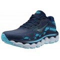 CHAUSSURES MIZUNO WAVE HORIZON 7 PAGEANT BLUE/MERCURY BLUE/PLEIN AIR POUR FEMMES