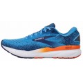 CHAUSSURES BROOKS GHOST 16 BONNIE BLUE/BLUE RIBBON/ORANGE POUR HOMMES
