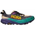 HOKA SPEEDGOAT 6 OATMEAL/MOUNTAIN IRIS FOR WOMEN'S
