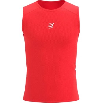 COMPRESSPORT TRAIL RACING TANK FLUO RED FOR MEN'S