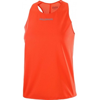 SALOMON SLAB SPEED SINGLET FIERY RED FOR WOMEN'S