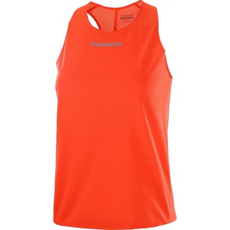 SALOMON SLAB SPEED SINGLET FIERY RED FOR WOMEN'S