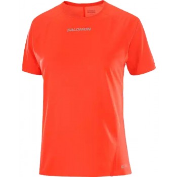 T-SHIRT SALOMON SLAB SPEED FIERY RED POUR FEMMES
