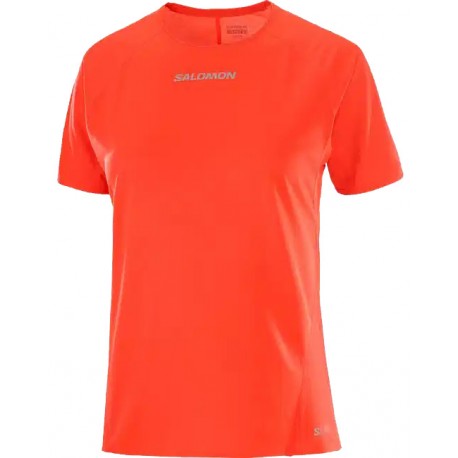 T-SHIRT SALOMON SLAB SPEED FIERY RED POUR FEMMES